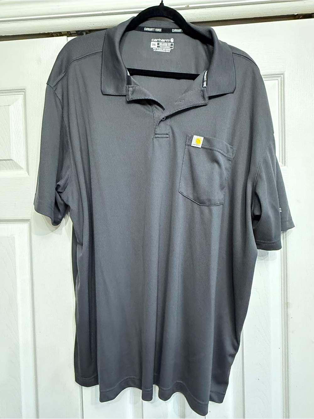 Carhartt Men's Short Sleeve Pocket Polo - Charcoal Gray